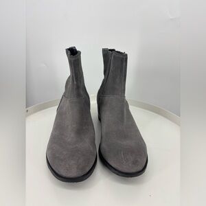 Sorel Gray Suede Side Stretch Climbing Walking Booties 7.5